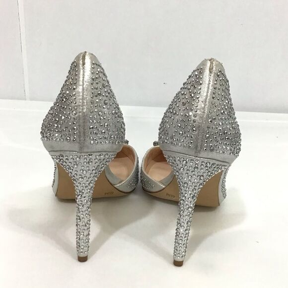 Inc Silver Crystal Embellished Pointed Toe Kenjay2 d'Orsay Pumps - Picture 3 of 10